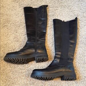 Miz Mooz Black Leather Loren Knee High Winter Boots